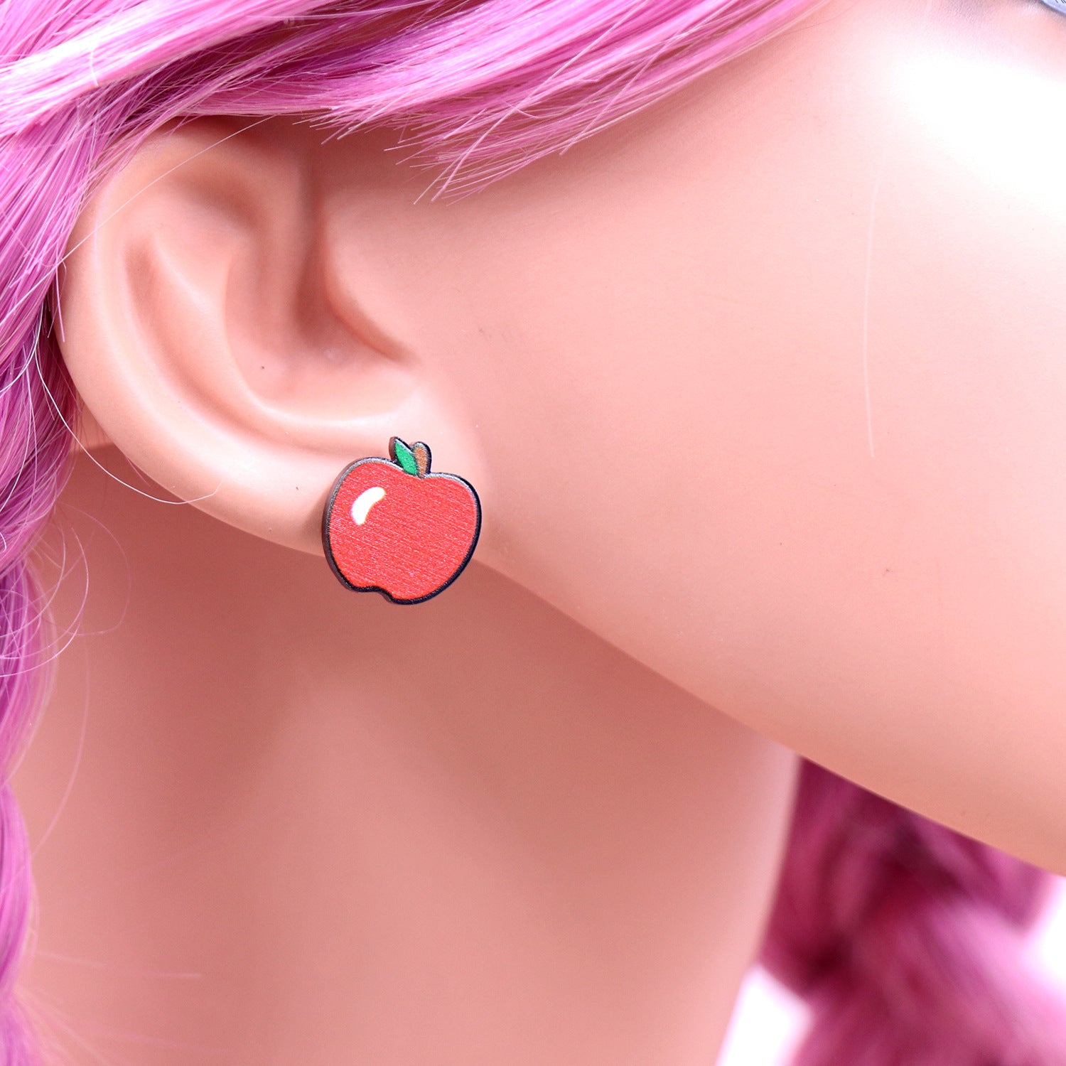 Wholesale Teacher Apple Acrylic Earrings