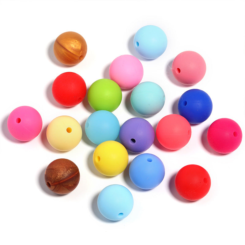 Wholesale Random 50pcs/pack  Silicone multi-color beads