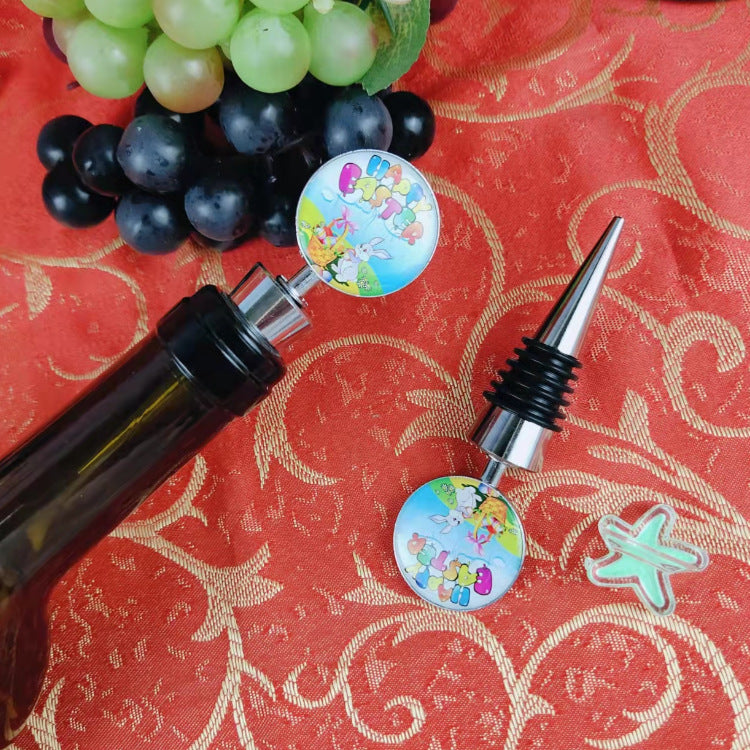 Wholesale Easter Epoxy Lenses Wine Bottle Stoppers
