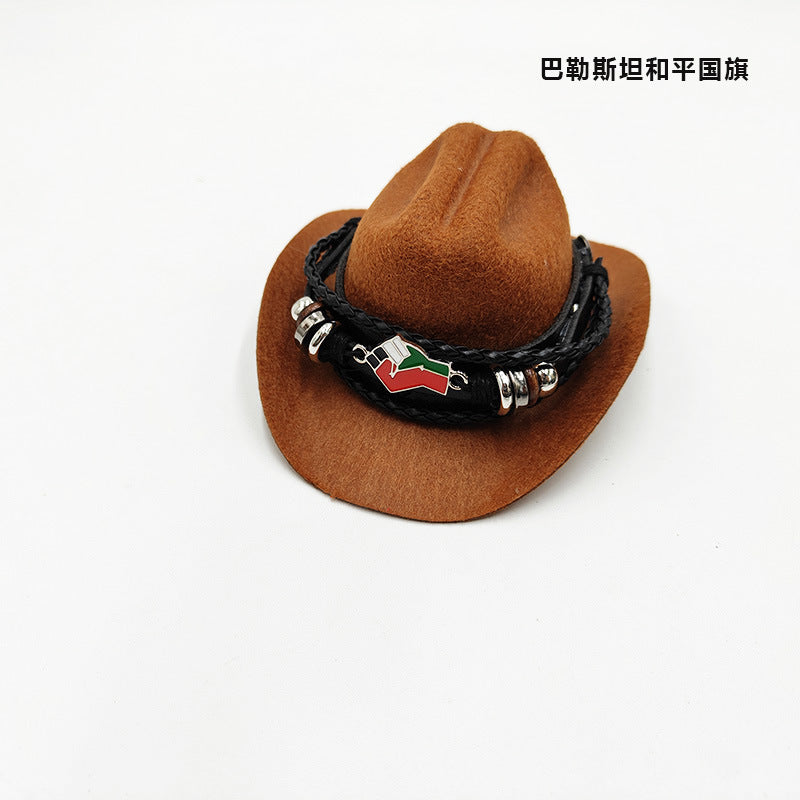 Wholesale Yama gentleman cowboy hat son mini pet hat birthday party hat weilai car 66 ornament hat