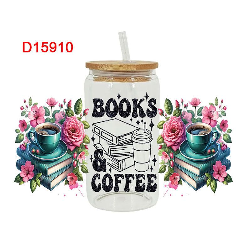 Wholesale Colored Coffee Series 16oz Cup UV DTF Wraps