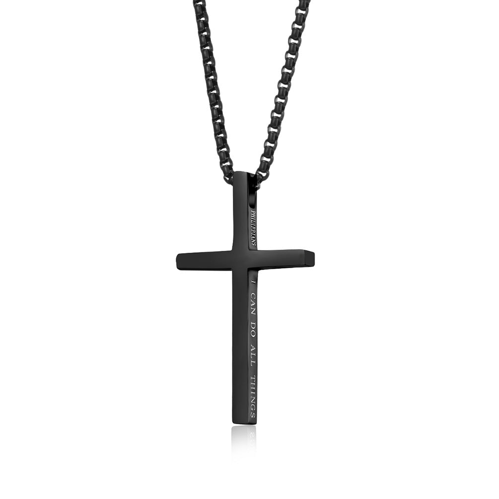 Wholesale Titanium steel cross necklace men's and women's pendant sweater chain pendant