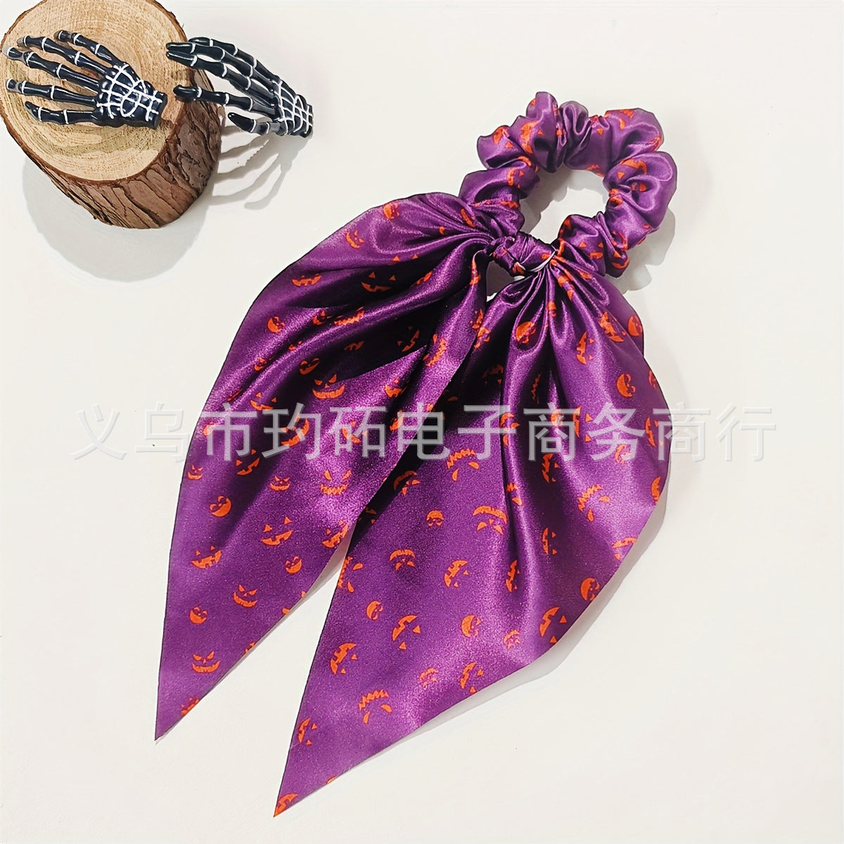 Wholesale  hair accessories ghost bat ribbon pumpkin hair ring