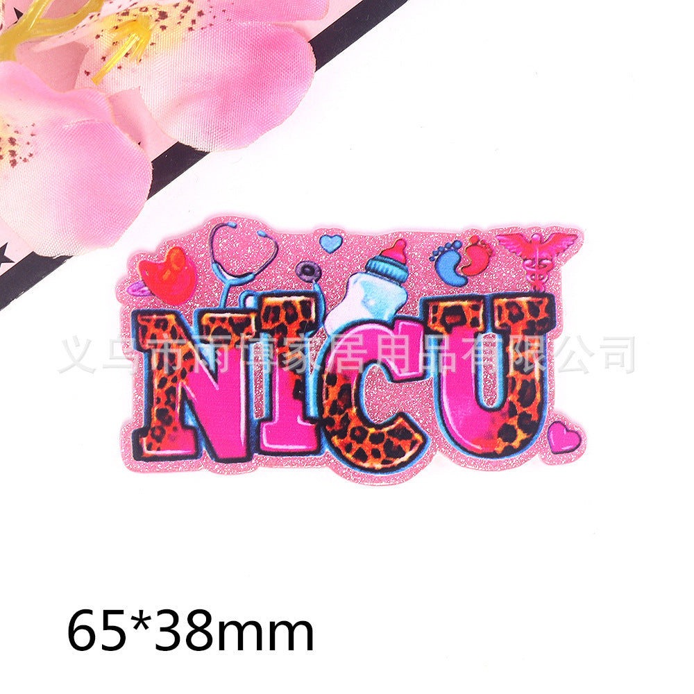 Wholesale 10pcs Cartoon Anime Letters Medical DIY Patch Accessories FlatBack