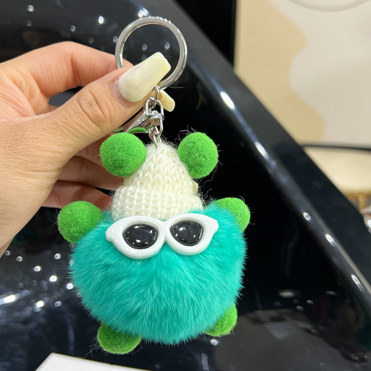Wholesale Cute Cartoon Plush Ball Keychains