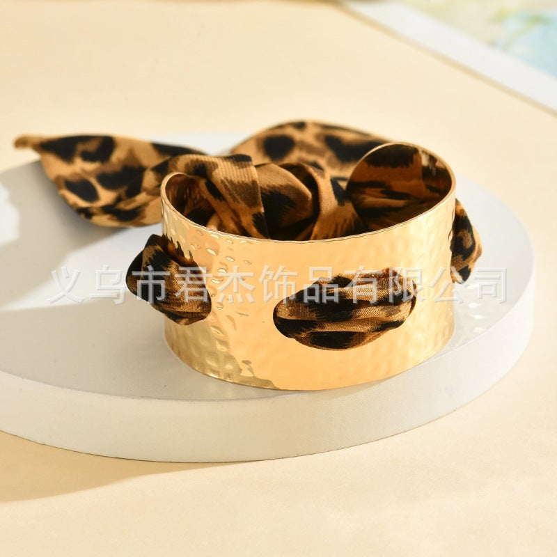 Wholesale ality Leopard f Bracelet Golden Convex Bracelet