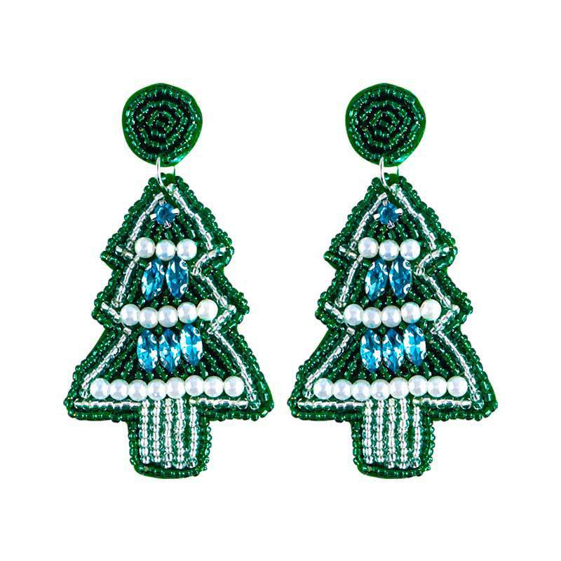 Wholesale Christmas Handmade Rice Bead Earrings