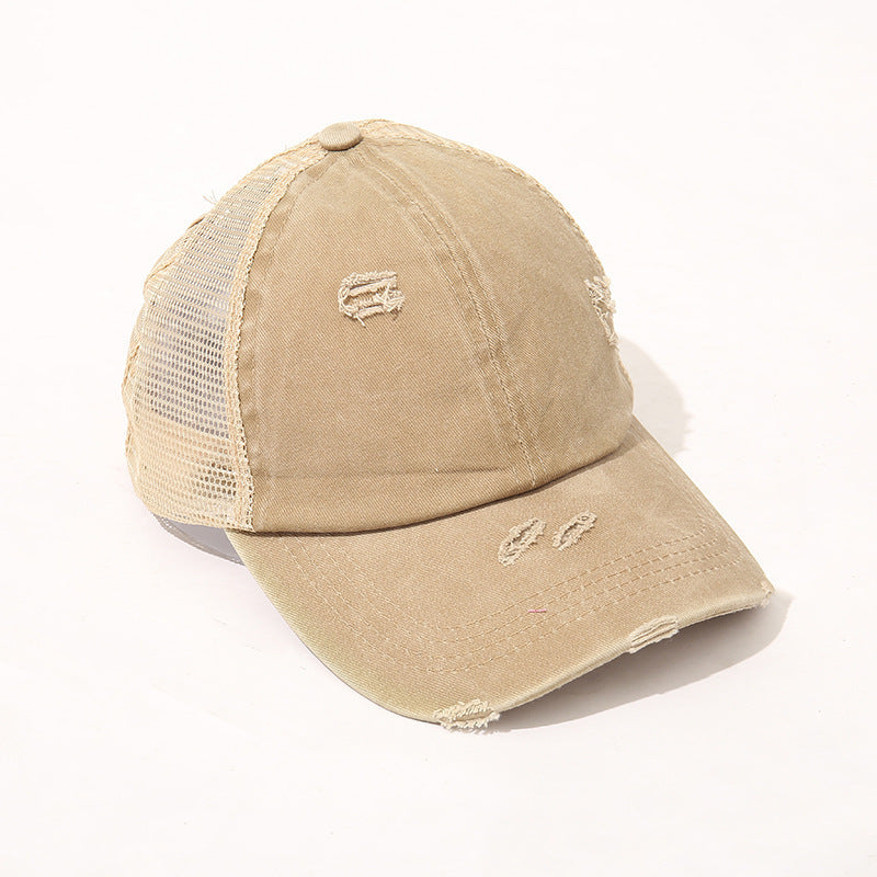 Wholesale Cotton Double Ponytail Baseball Cap