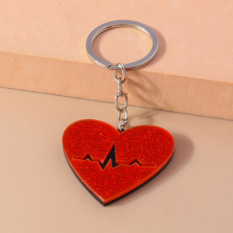 Wholesale Love Angel Cupid EKG Keychain
