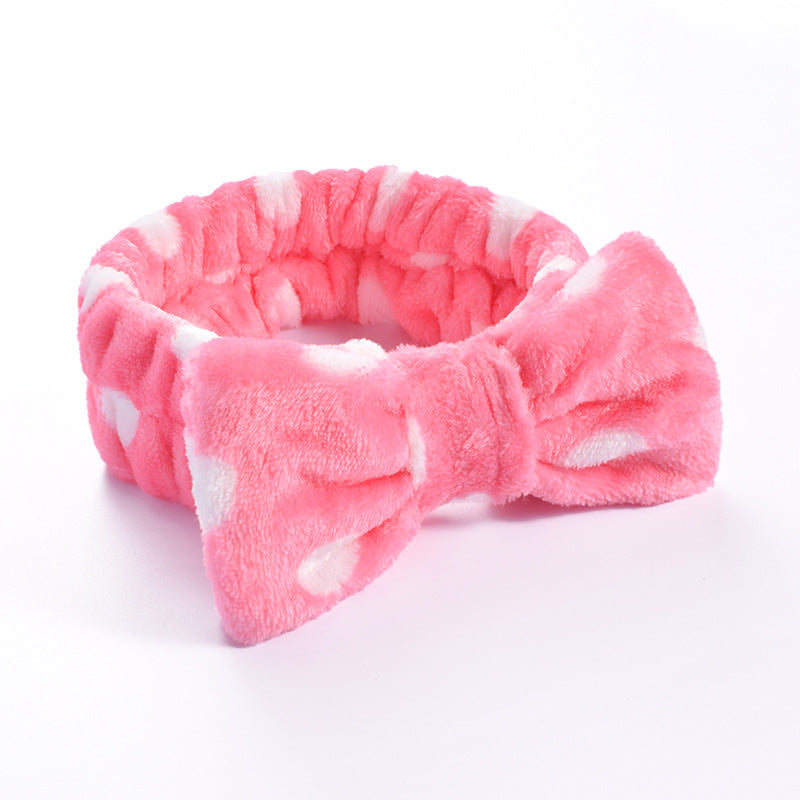 Wholesale Plush Makeup Bow Headband