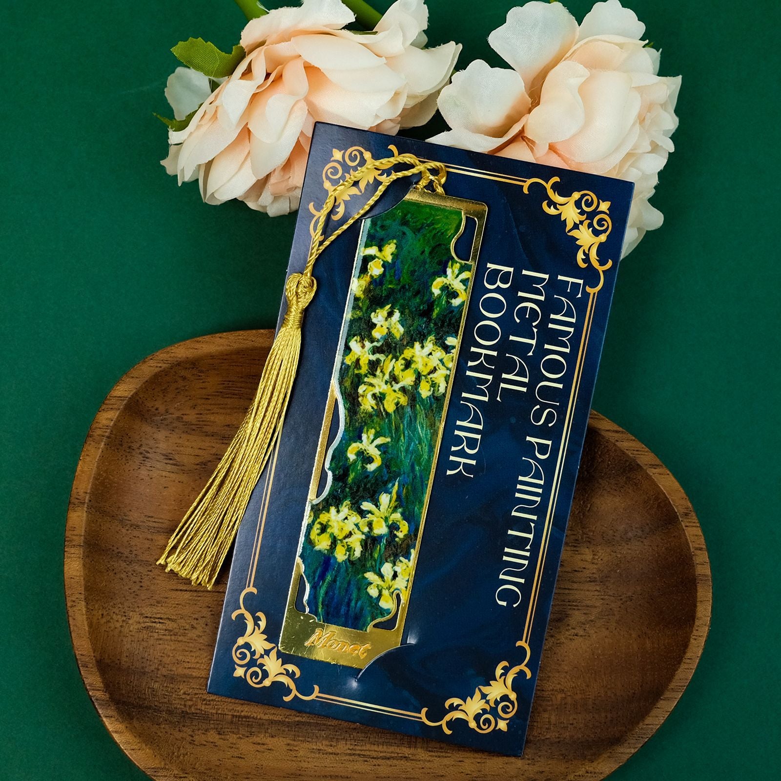 Wholesale Vintage Famous Painting Oil Painting Style Metal Bookmark Hollow Reading Book Page Clip Hand Account Pendant Metal Bookmark