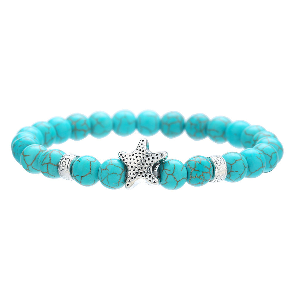 Wholesale Vintage Turquoise Cross Starfish Turtle Bracelet