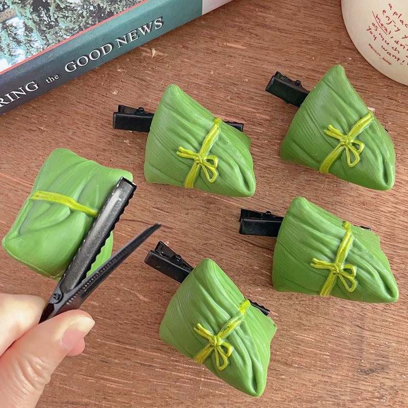 Wholesale Cute Funny Imitation Rice Dumpling Hairpin