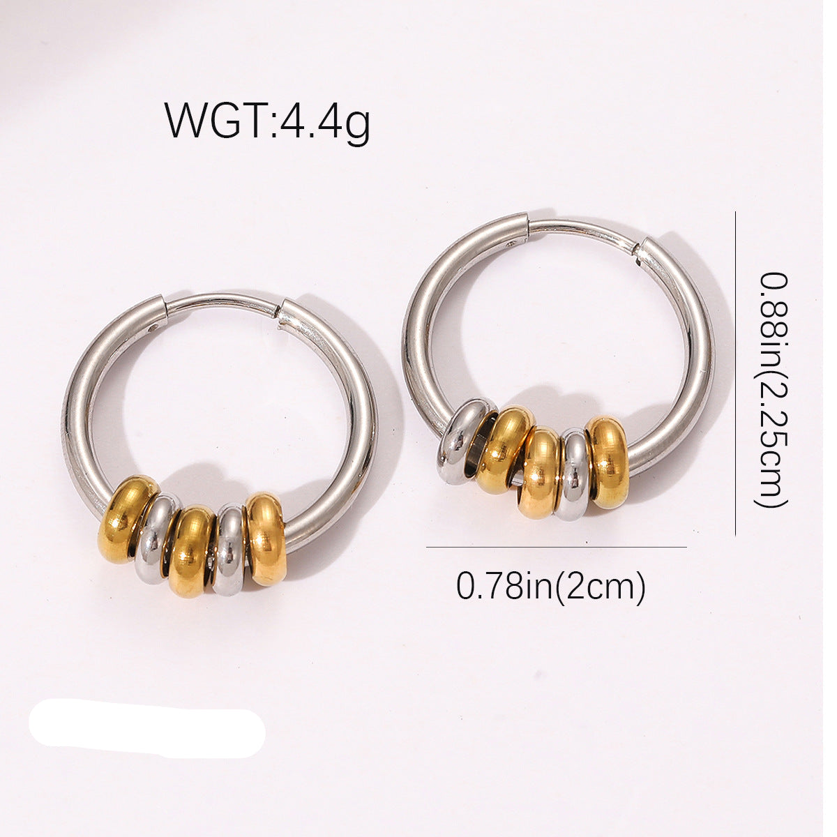 Wholesale Stainless Steel Earrings Gold Color Hoops Earrings