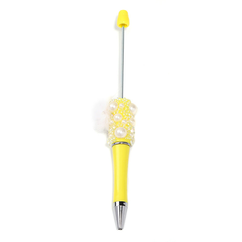 Wholesale 5pcs Creative Pearl Ball DIY Bead Sparkling Bubble Ball Spinning Ballpoint Pen