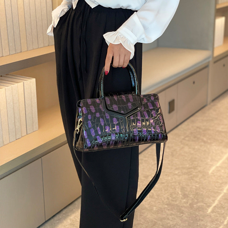 Wholesale Large Capacity Autumn and Winter Crocodile Pattern PU Shoulder Bag