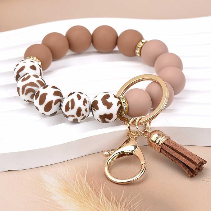 Wholesale  Handmade  Silicone Bead Bracelet Pendant Wristlet Keychain