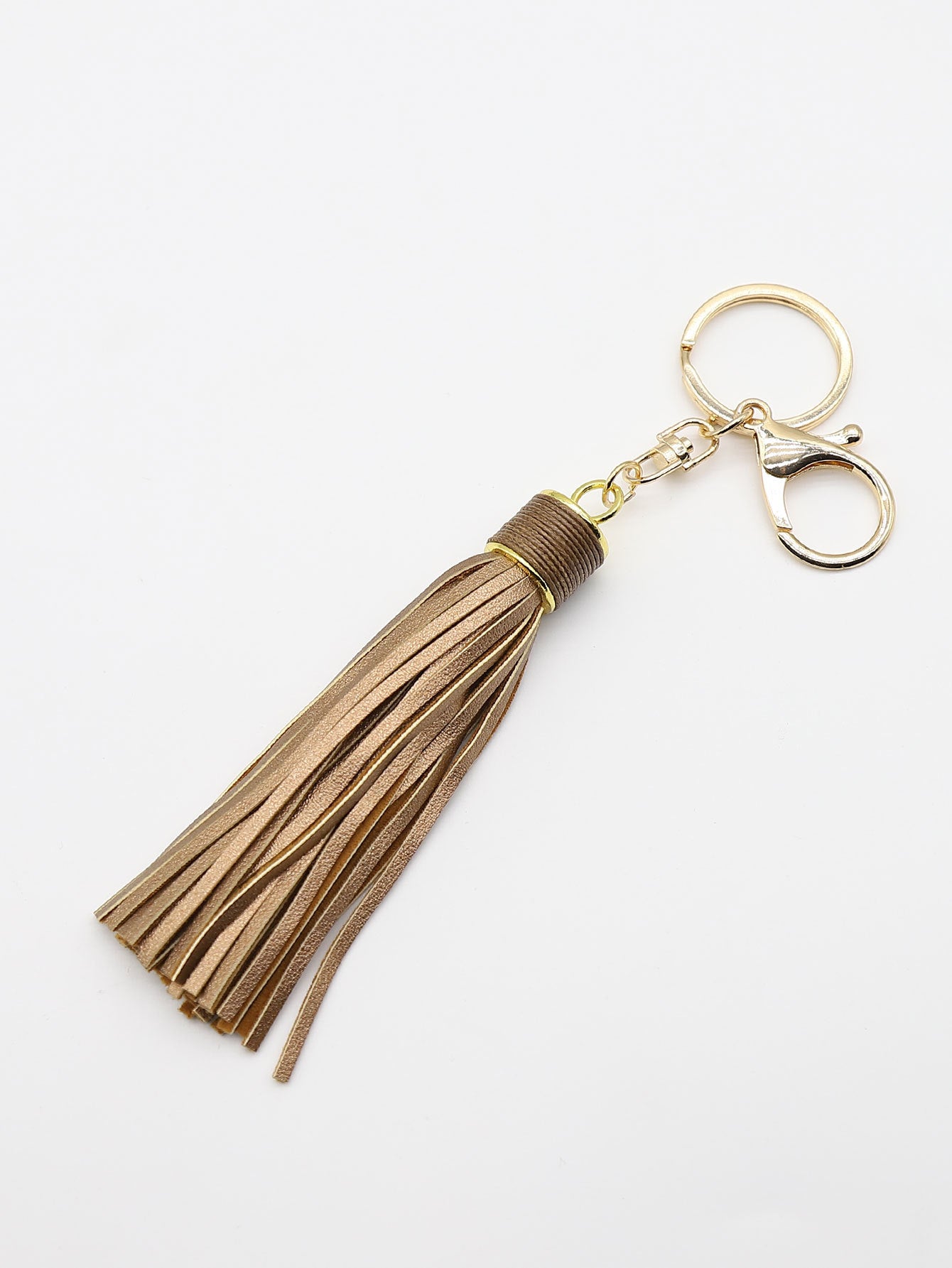 Wholesale Wax line alloy gift leather tassel car key chain  bag