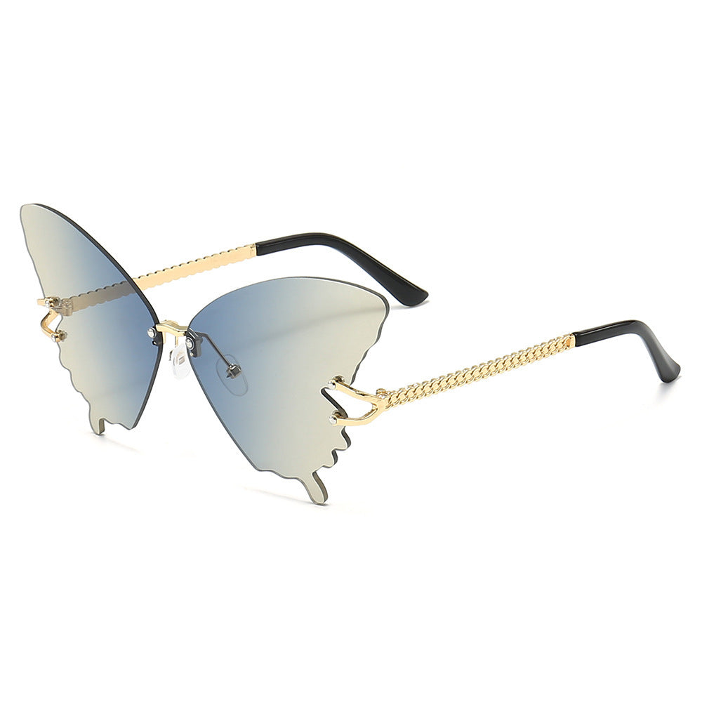 Wholesale Women's Butterfly Fashion Large Frame Gradient Color Sunglasses
