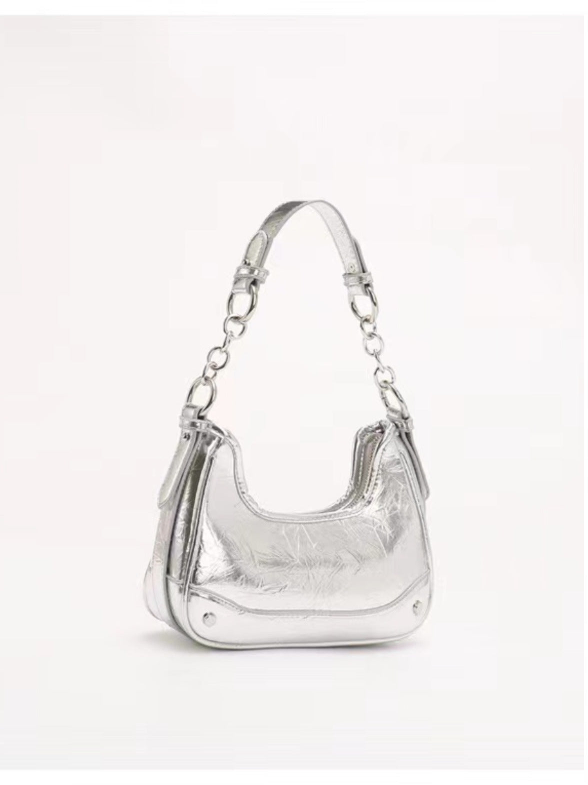 Wholesale Pleated Chain Baguette Shoulder Bag