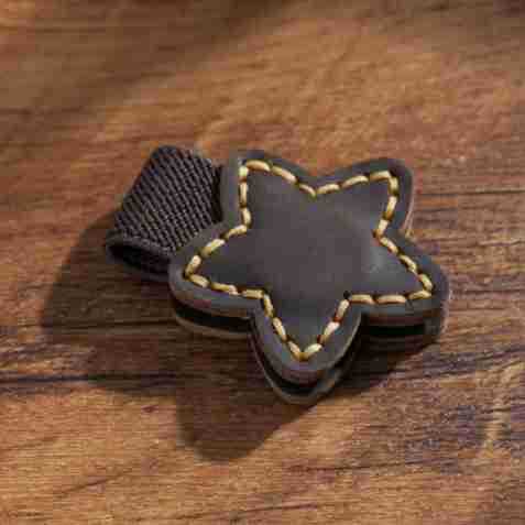 Wholesale Crazy horse leather double-sided magnetic bookmark pen holder