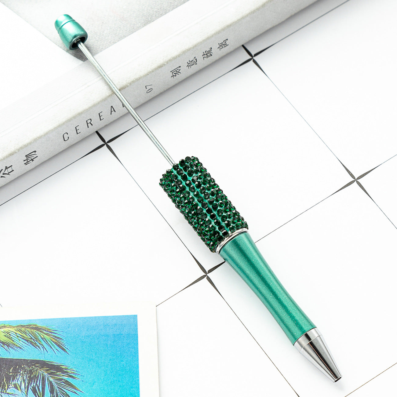 Wholesale 500pcs Beadable Pens Rhinestone Pens Handmade Plastic Diamond Pen