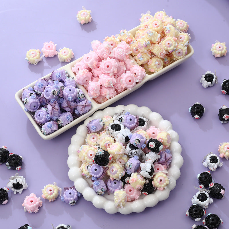 Wholesale Cartoon 3D Flower Heavy Beads