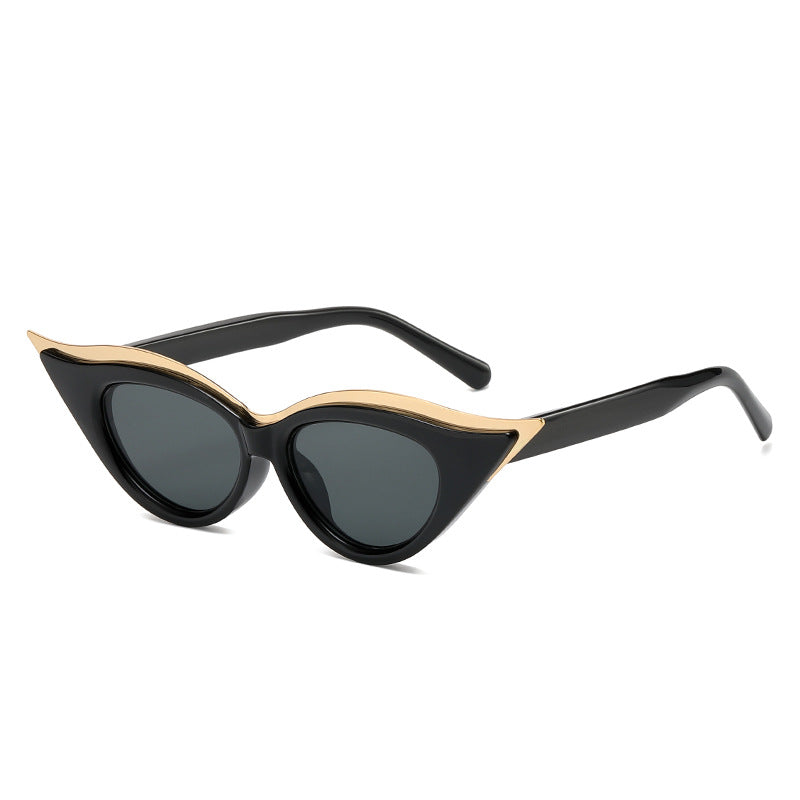 Wholesale Cat-eye Retro Fashion Metal Sunglasses