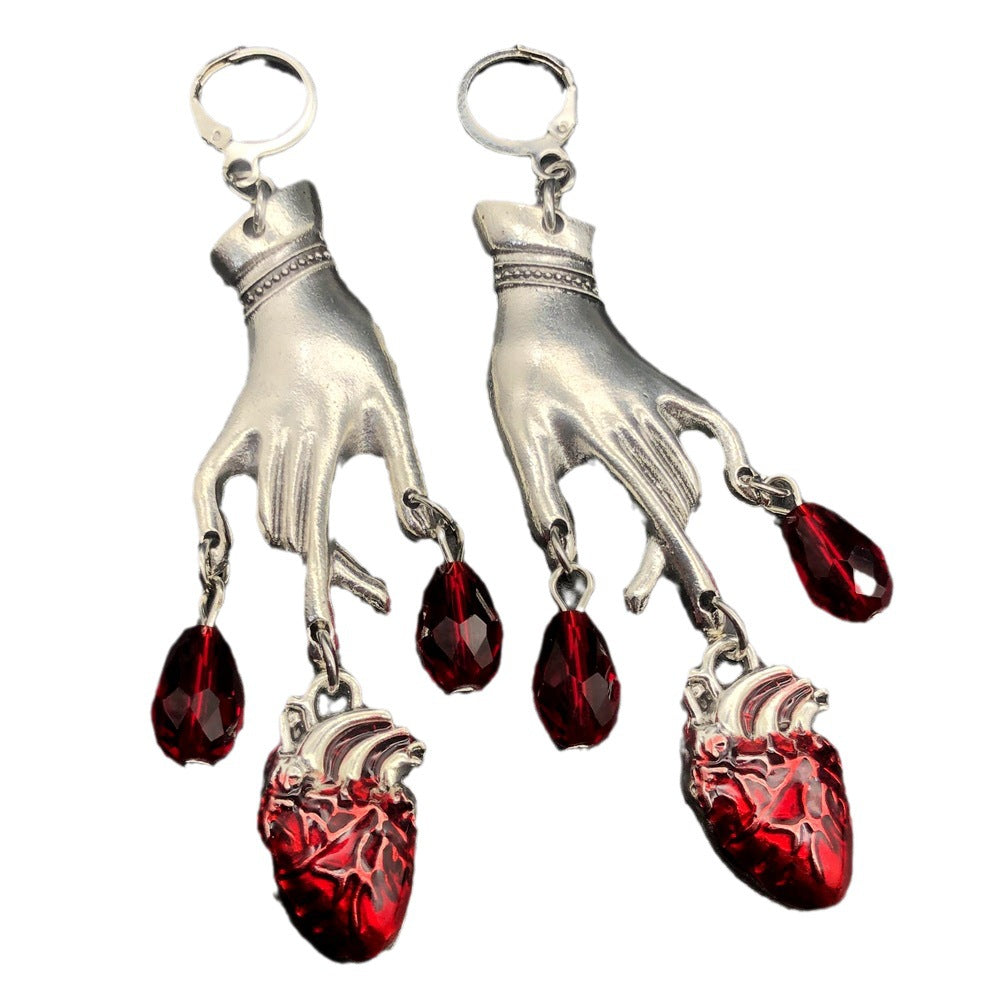 Wholesale  Gothic Vampire Ghost Bleeding Heart Earrings