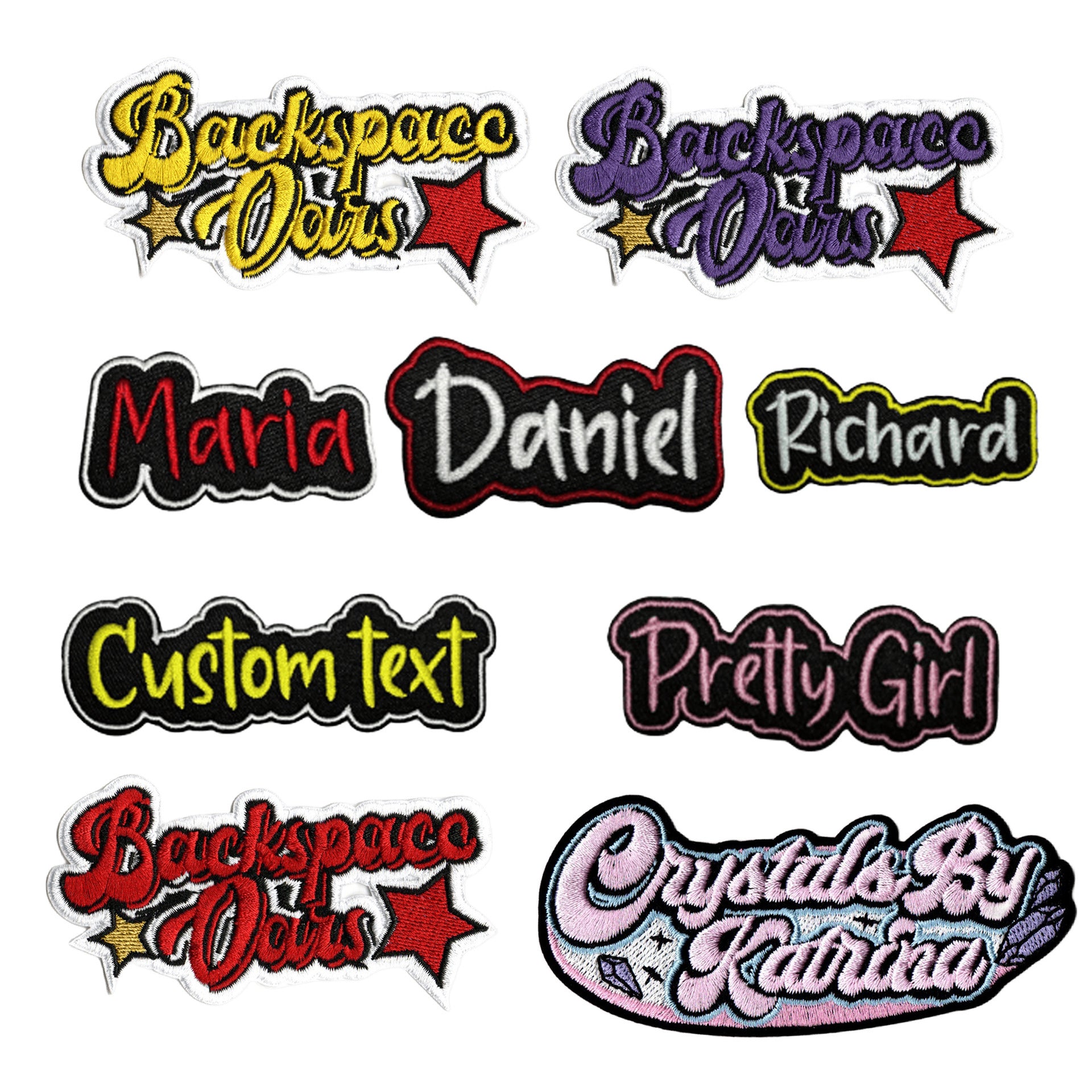 Wholesale Chic Embroidered Letter Patches Set Of 9 Decorative Accent For Coats And Everyday Use