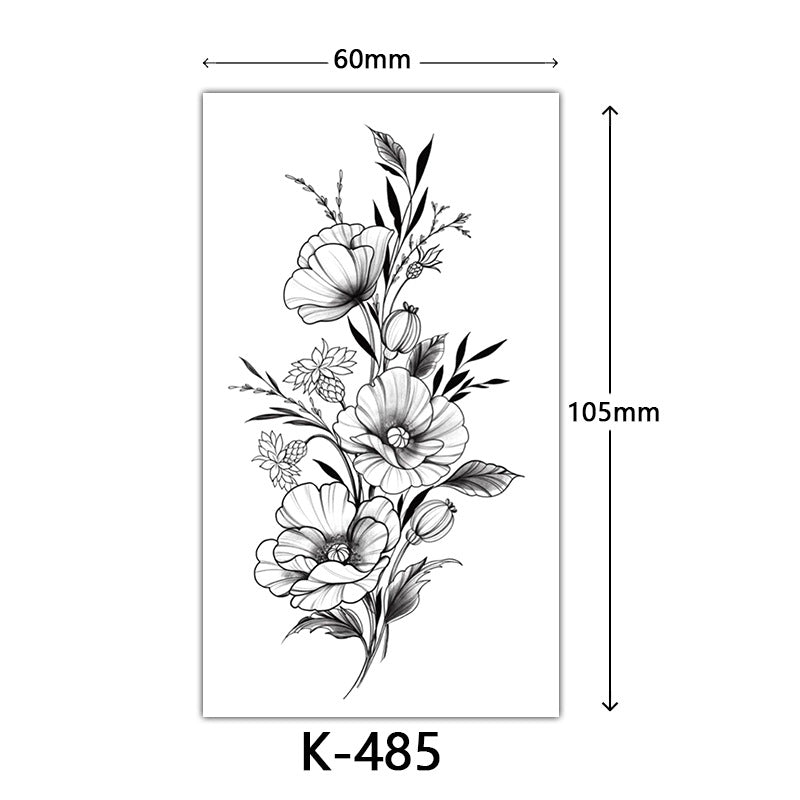 Wholesale Fresh Flower Tattoo Stickers