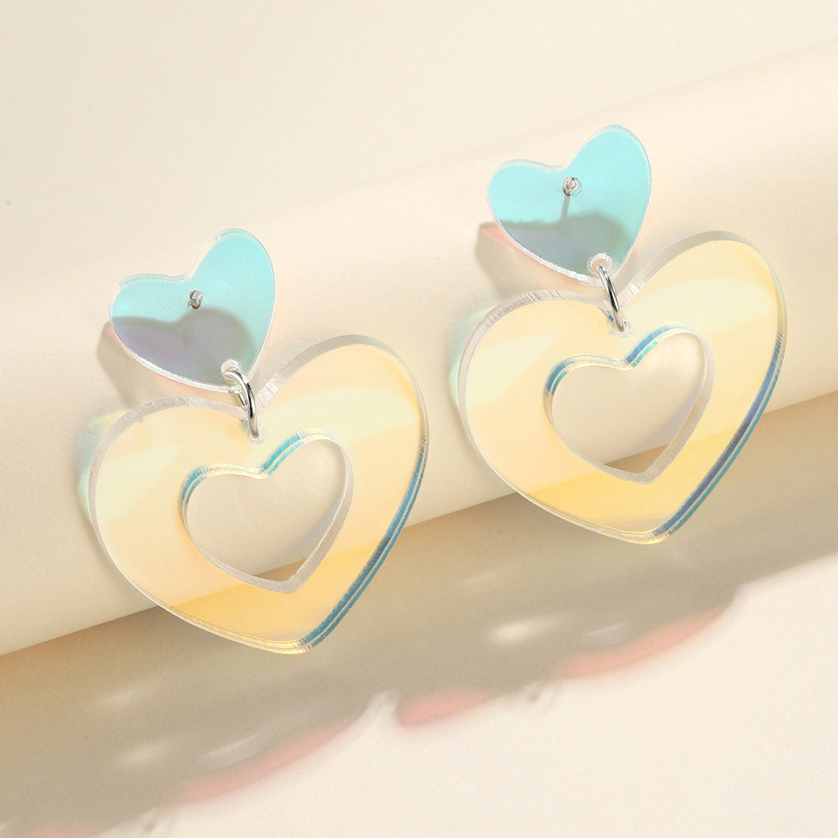 Wholesale of New Summer Creative Colorful Love Butterfly Acrylic Earrings