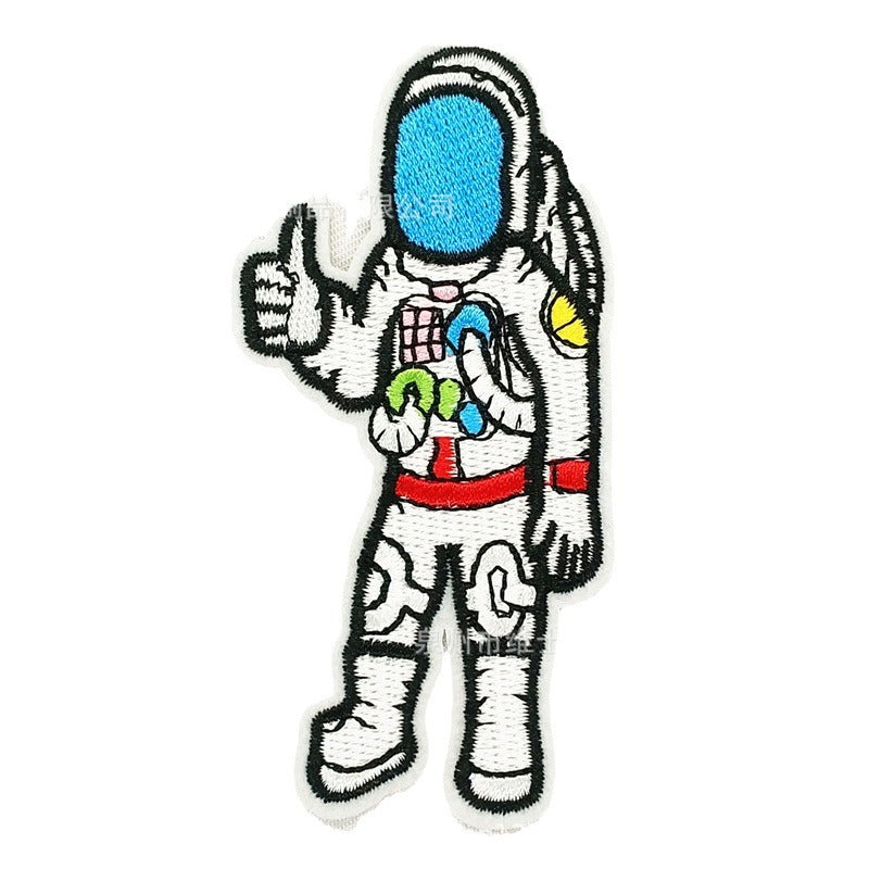 Wholesale Embroidered Astronaut Iron On Patch For ets Stylish Clothing Decoration DIY Sew On Patch Craft Supply
