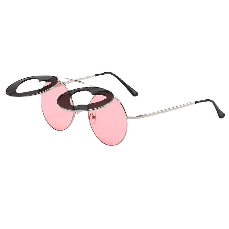 Wholesale PC Love Retro Round Double Layer Sunglasses