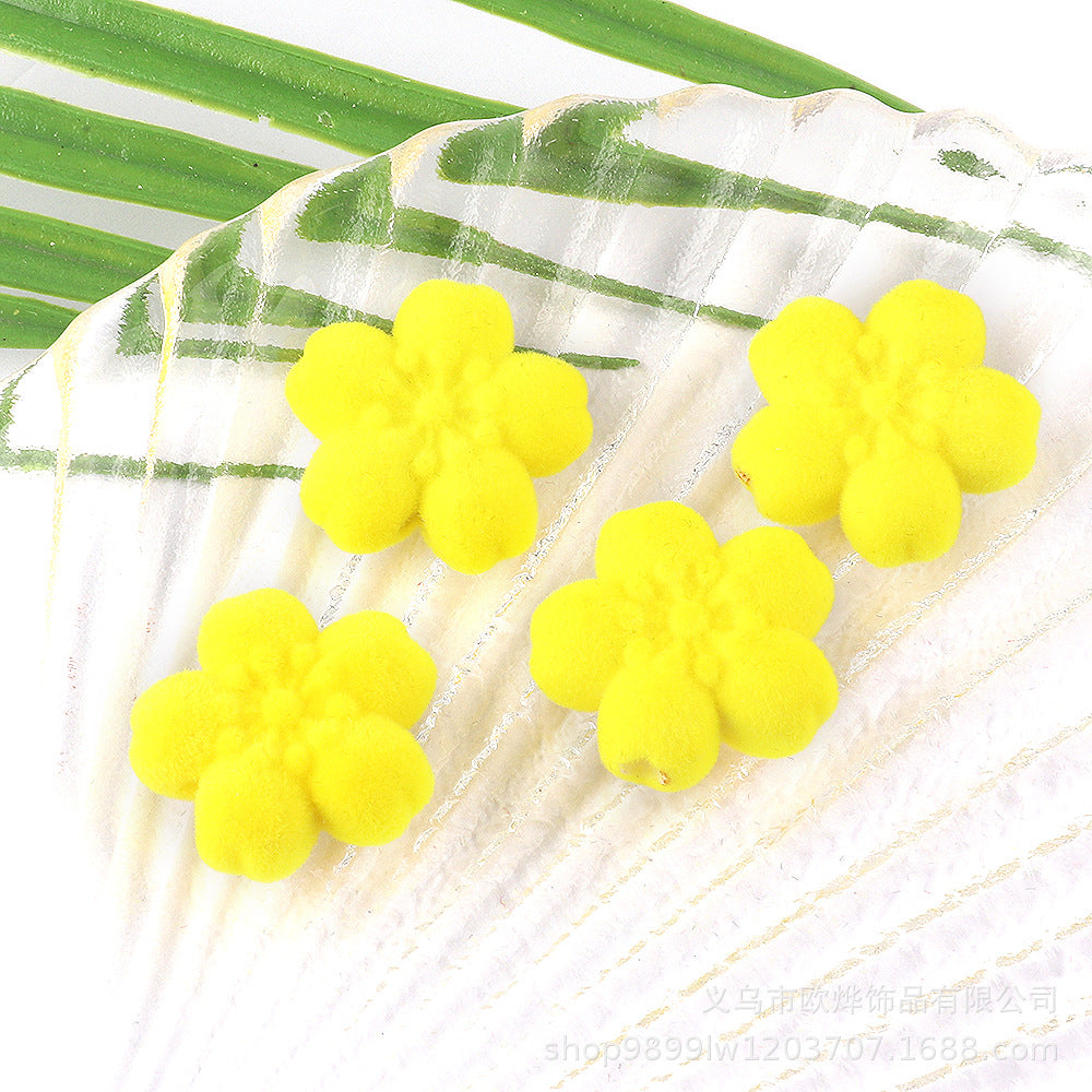 Wholesale 50pcs Clouds  flowers and colors Acrylic Beads