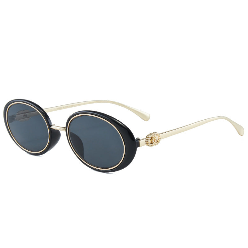 Wholesale men' s and women' s round metal frame sunglasses personalized fashion sunshades