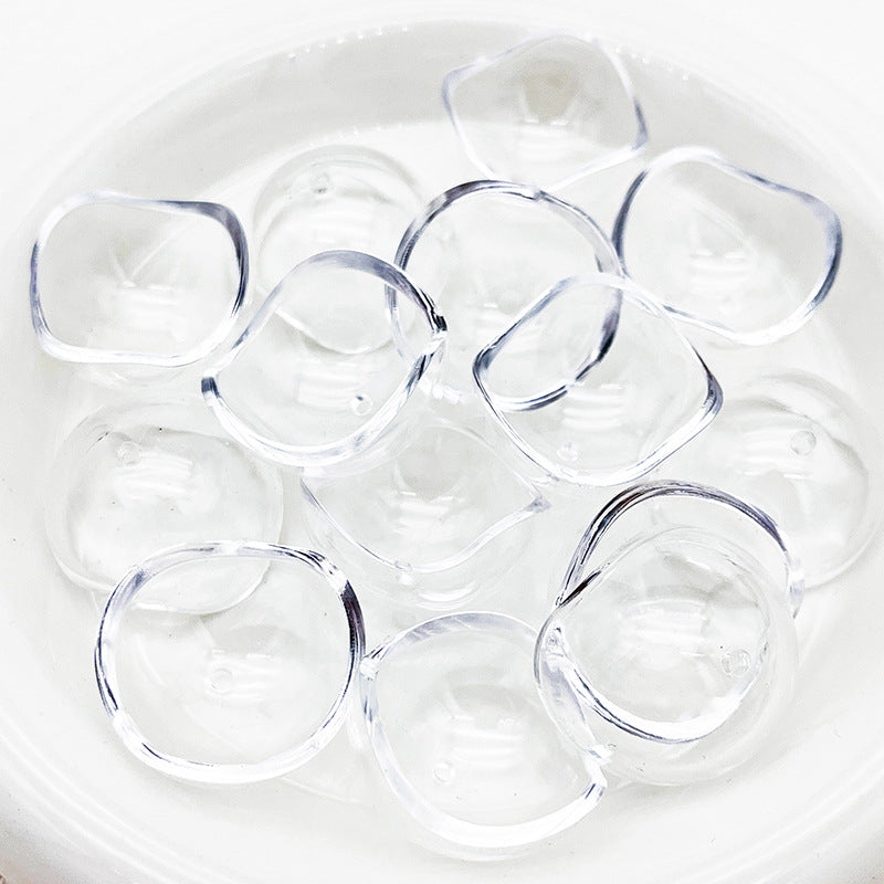 Wholesale Transparent Spherical Shell Hemispherical Shaped Round Ball Straight Hole Beads