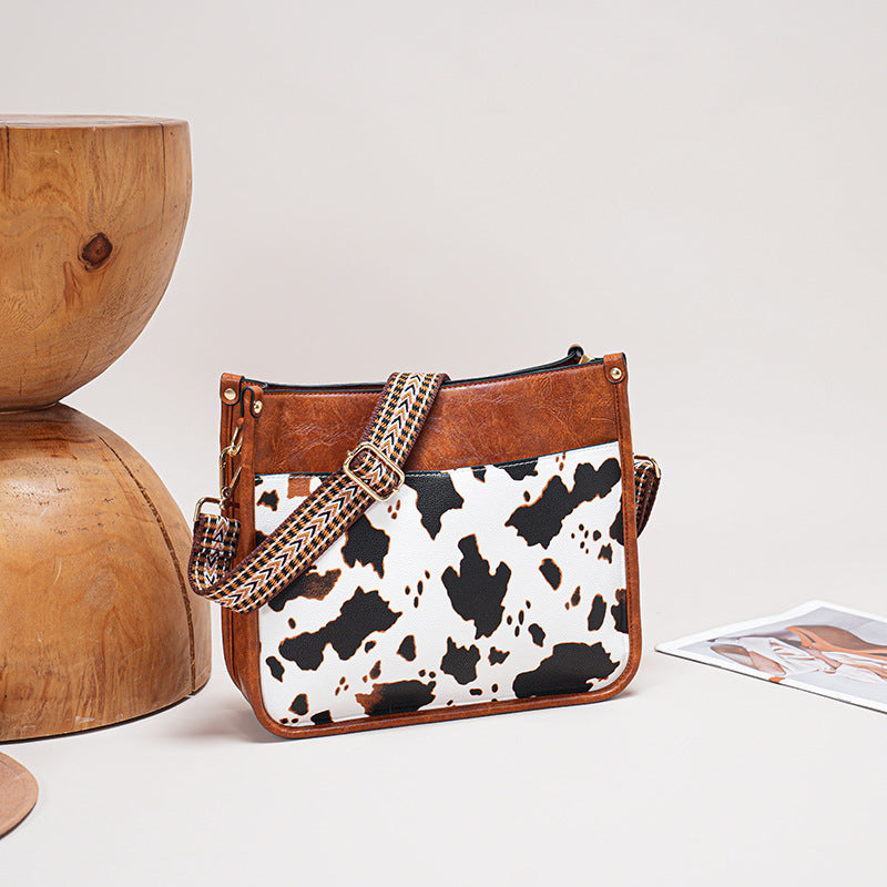 Wholesale PU Crossbody Leopard Pattern One Shoulder High Capacity Tote Bag