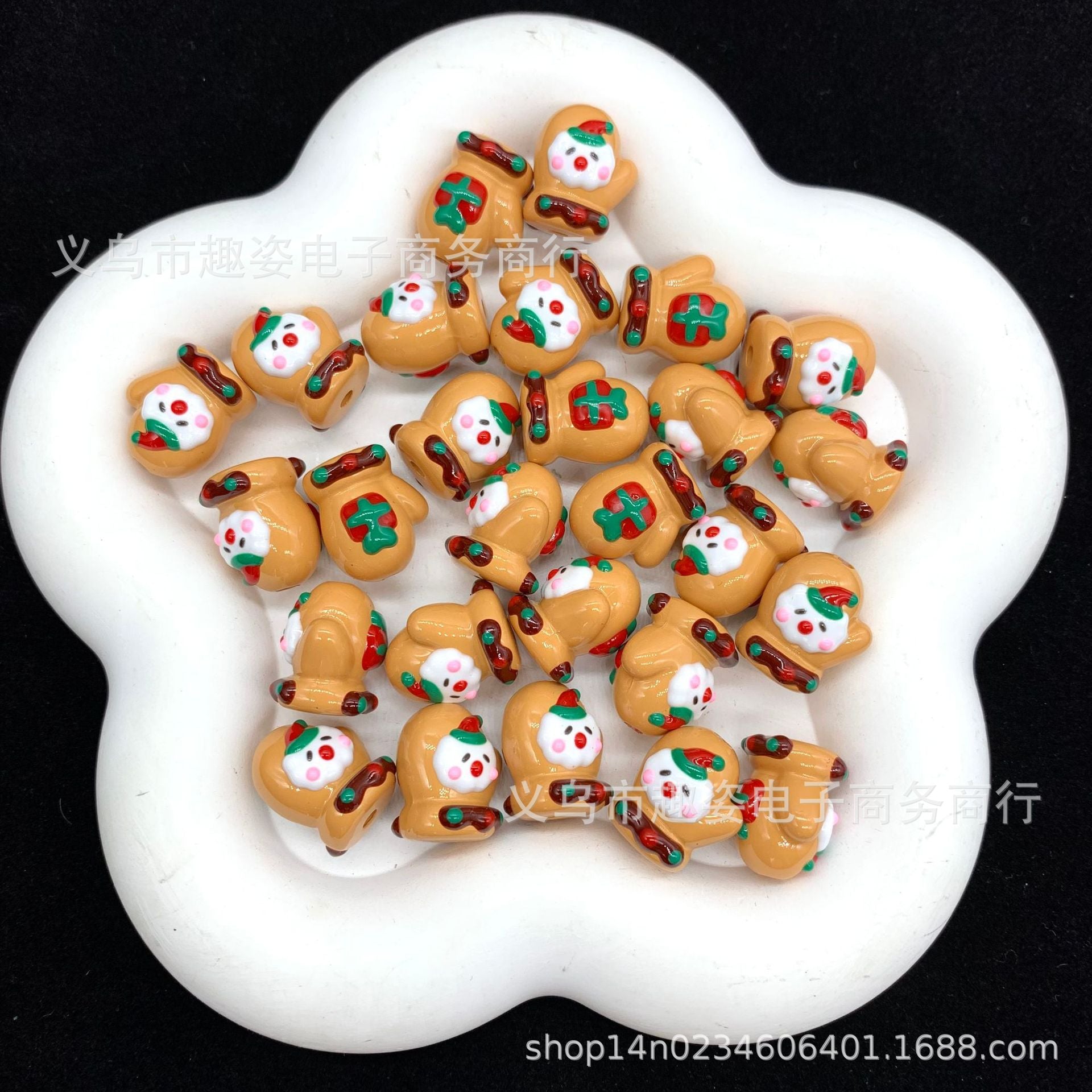 Wholesale 10pcs Small gloves with loose beads  Acrylic Beads