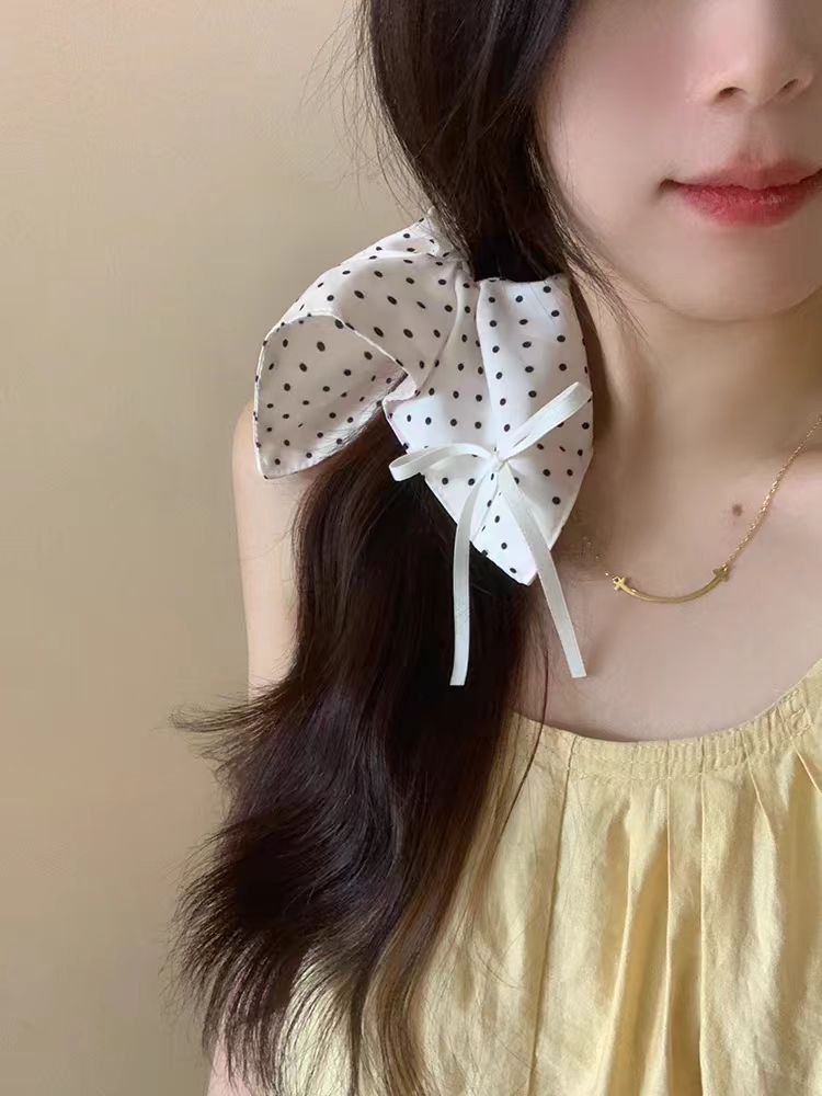 Wholesale Fabric Square  With Openwork Lace Hair  Scrunchie