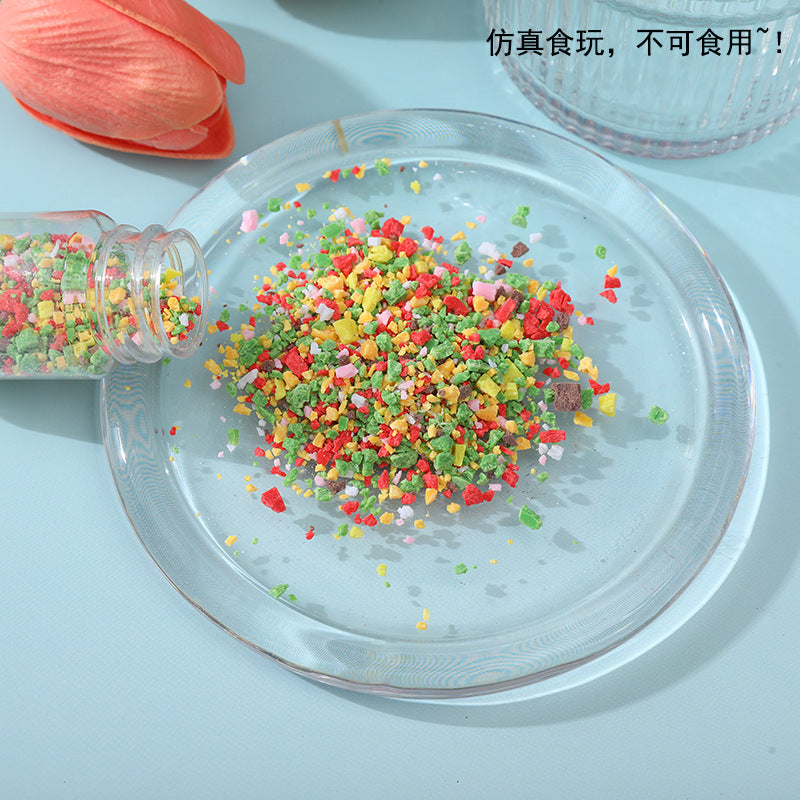 Wholesale Simulation Food Toy Chocolate Chips, Sesame Bread Crumbs, Sugar, Soy Milk Powder, Coconut Milk DIY, Kneading and Playing Materials