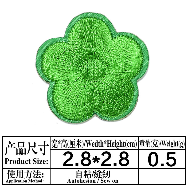 Wholesale Chic Embroidered Plum Blossom Patches Self Adhesive Flower Decorative Accents For Phone Cases Bags ets And Towels
