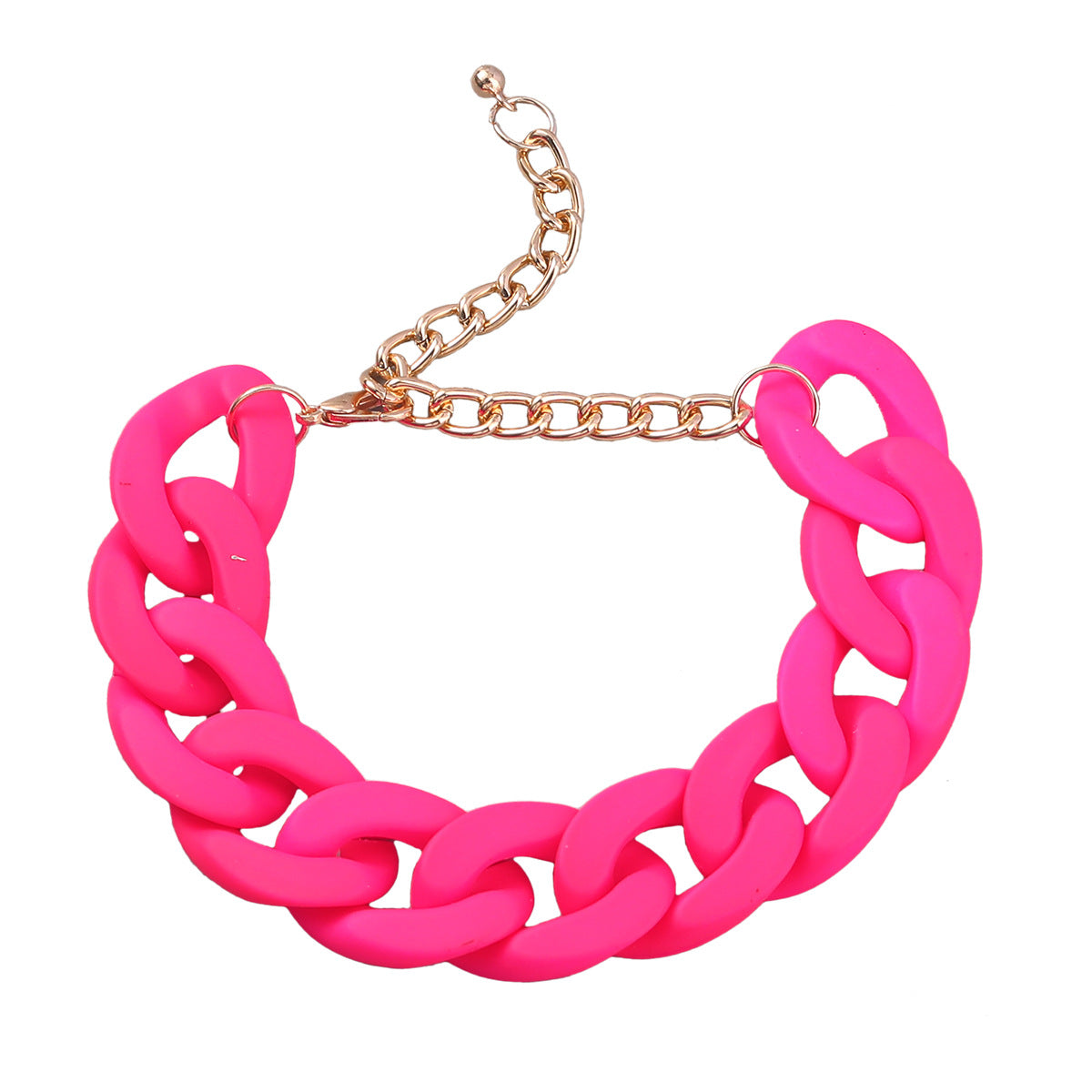 Wholesale Chain Pure Color Hard Resin Bracelet