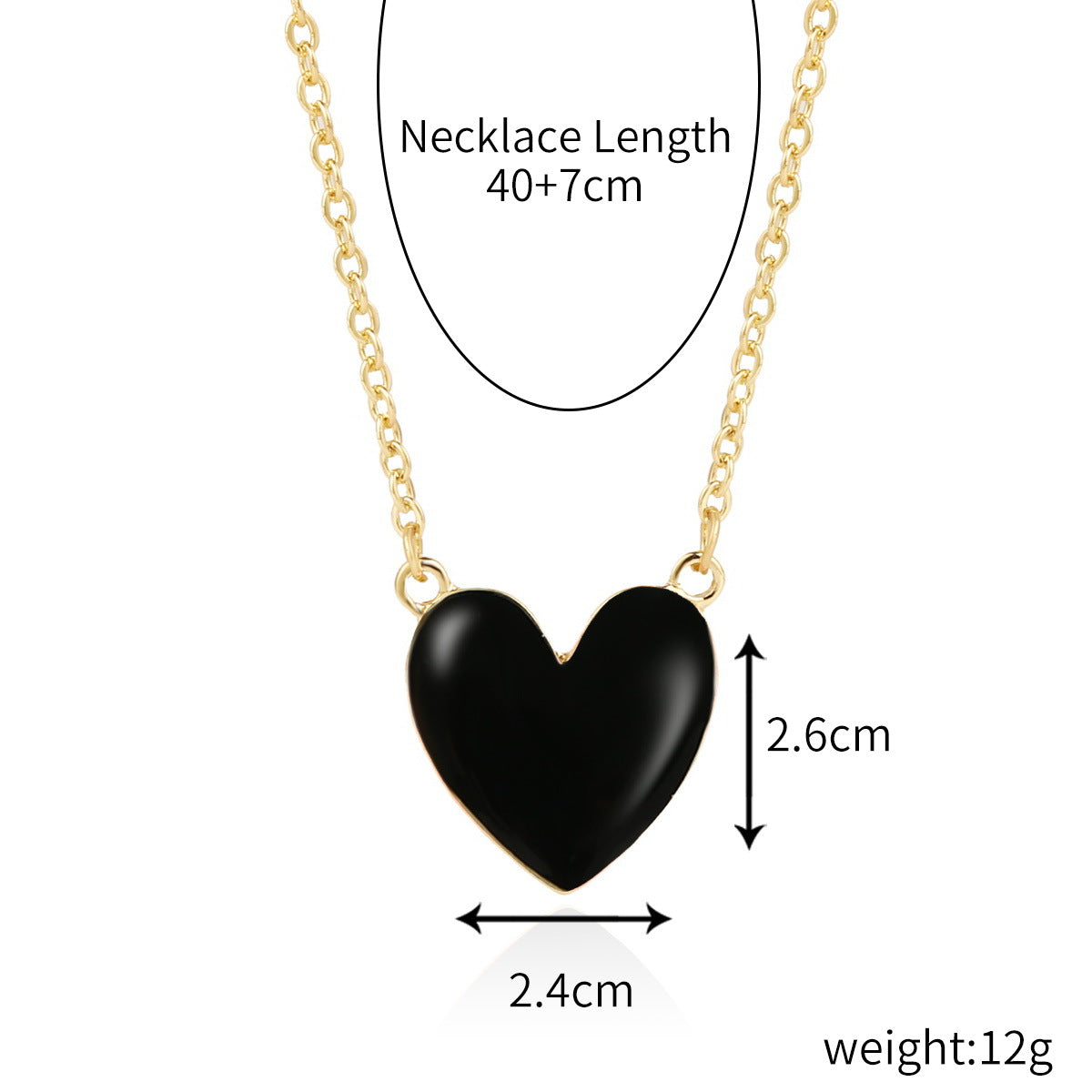 Wholesale Niche Design Alloy Love Rainbow Necklace