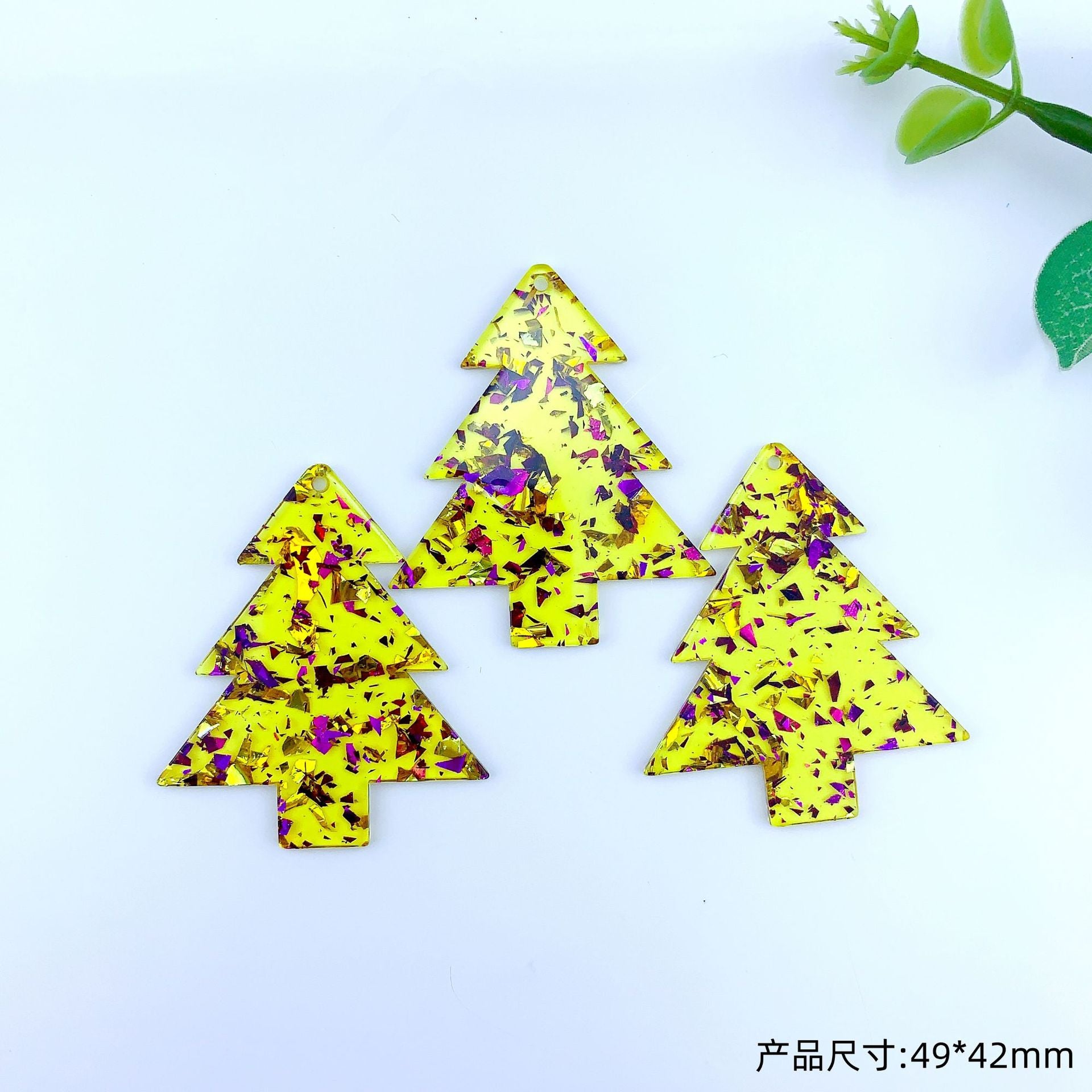 Wholesale 30pcs Christmas fresh Christmas tree earrings pendants