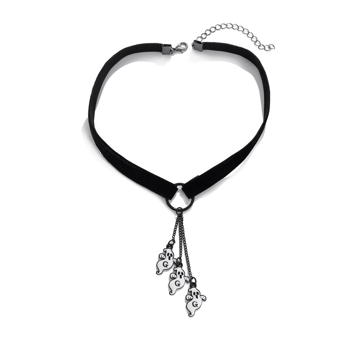 Wholesale Halloween Bat Water Drop Tassel Pendant Necklace