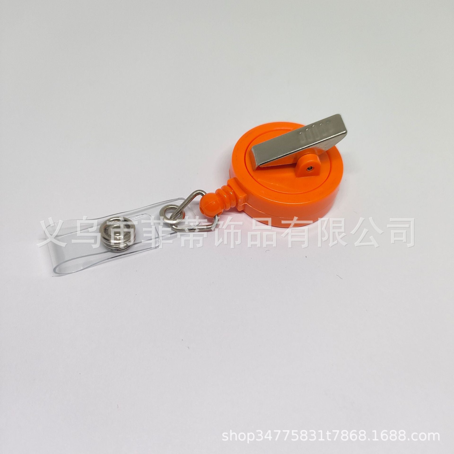 Wholesale Transparent & UnTransparent color Alligator Clip Easy-Pull Buckle Badge Reels Keychains