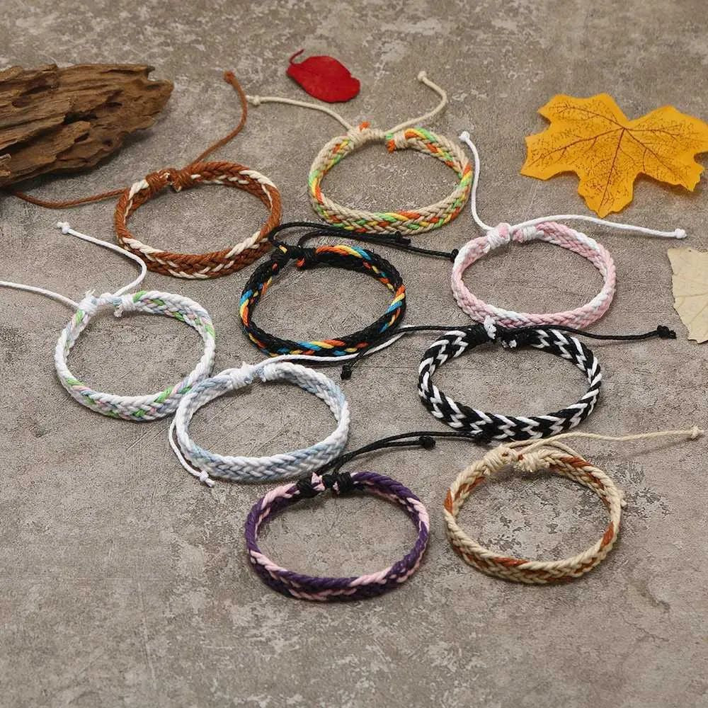 Wholesale New Colorful Summer Hand-woven Wax Rope Bracelet