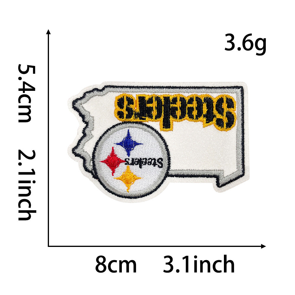 Wholesale Seattle Seahawks Sequin Embroidered Patch State Shape Sew On Applique For Clothing Bags DIY Craft Accessory OLY Exclusive