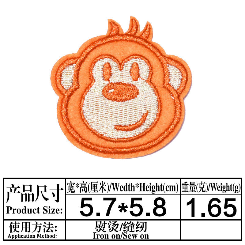 Wholesale 16 Pack Cartoon Embroidery Patch Set With Self Adhesive Backing Iron On Repair Stickers For Clothing Bags Decorative DIY Accessory Gift